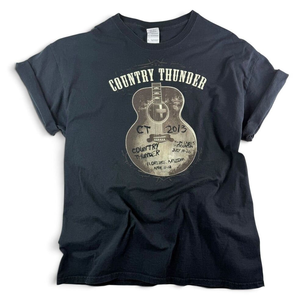 country thunder 2013 music festival lineup t shirt black xl arizona wisconsin